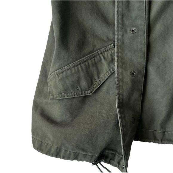 WHO WHAT WEAR Oversized Military Canvas 100% Cotton Jacket M - Picture 7 of 12